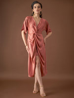 Front Twist Kaftan Dress