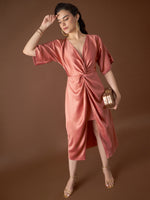 Front Twist Kaftan Dress