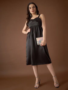 Corset Yoke Midi Dress