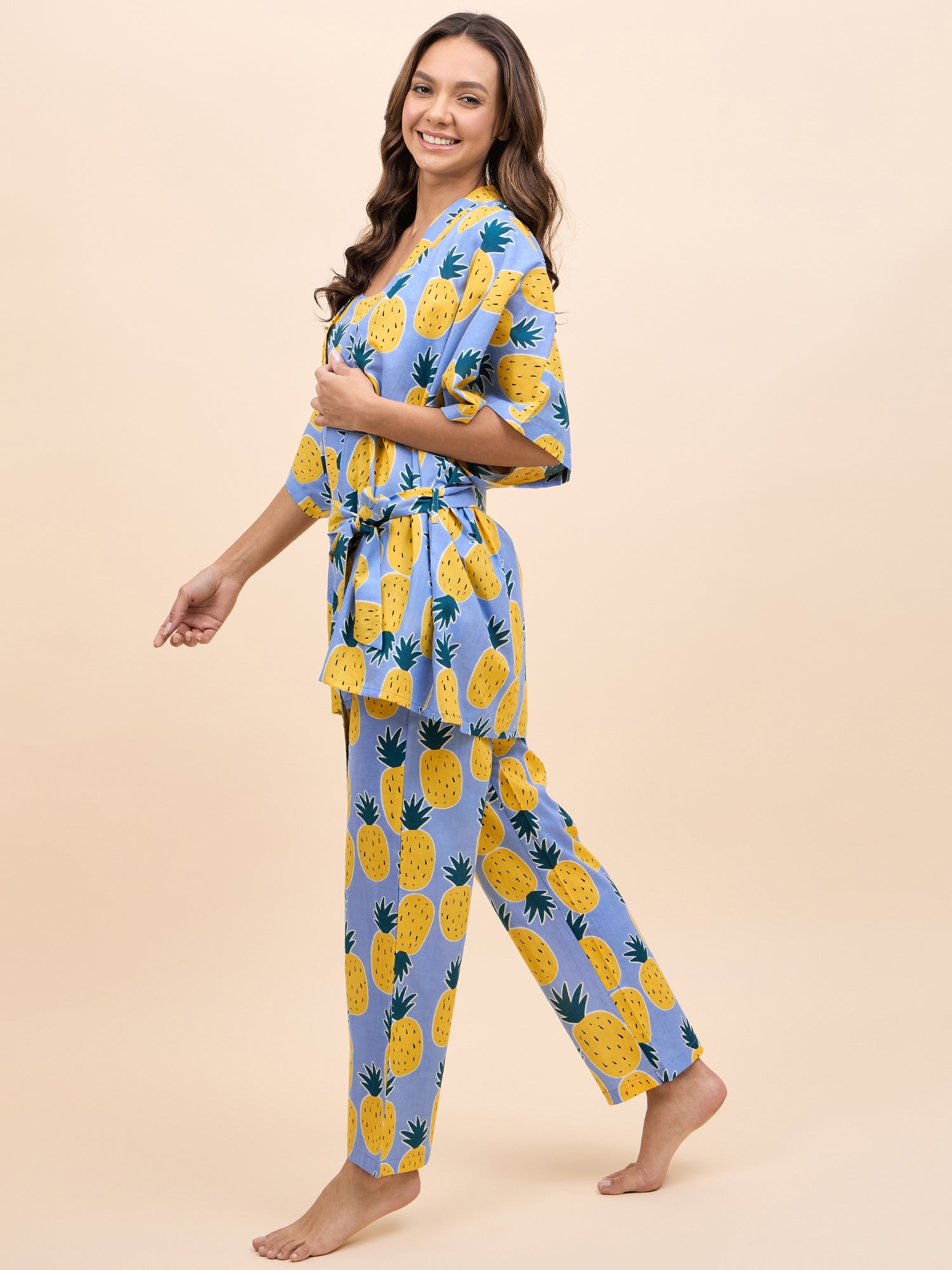 Kurta Pyjama with Kaftan Set