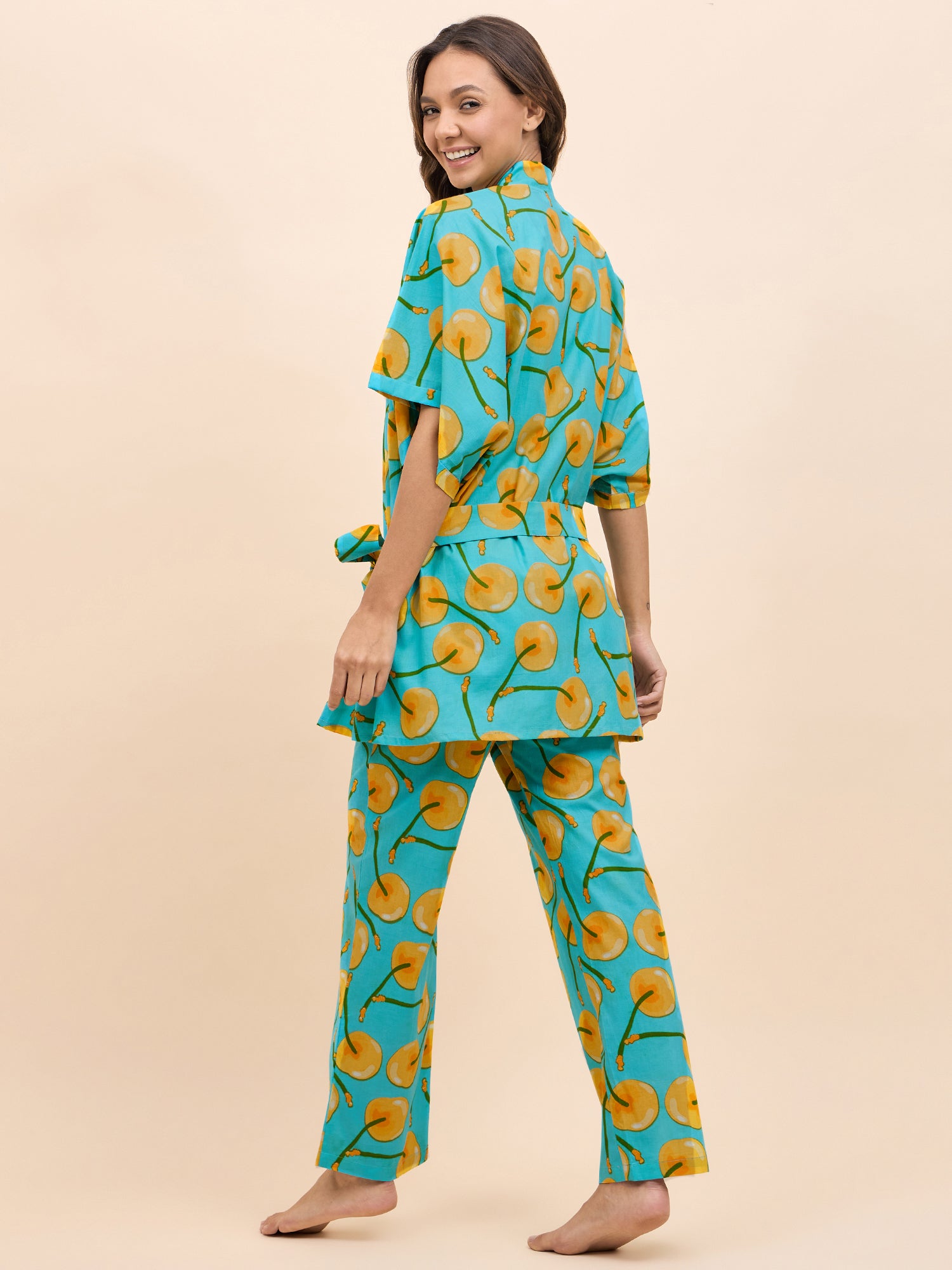 Kurta Pyjama with Kaftan Set