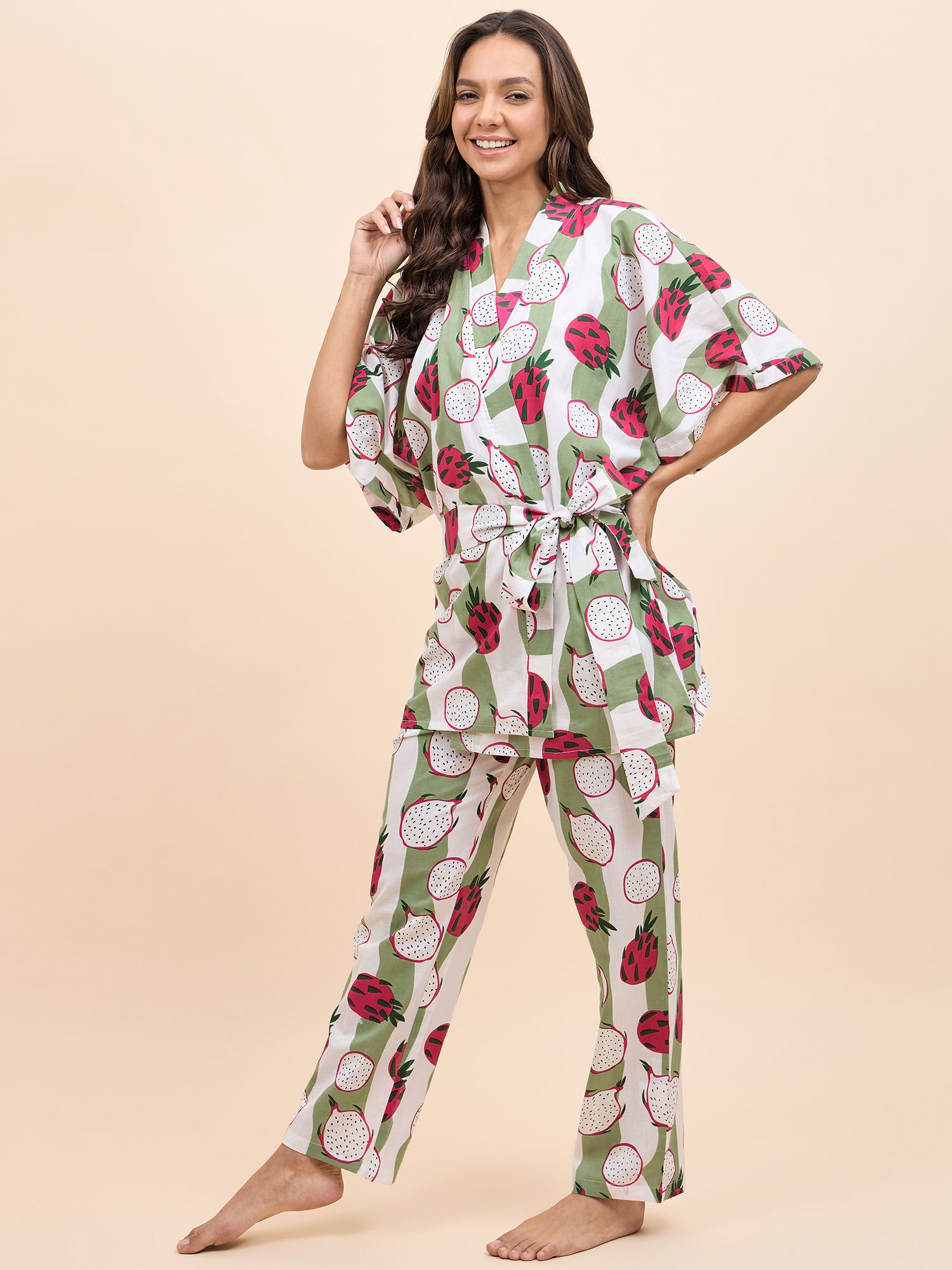 Kurta Pyjama with Kaftan Set