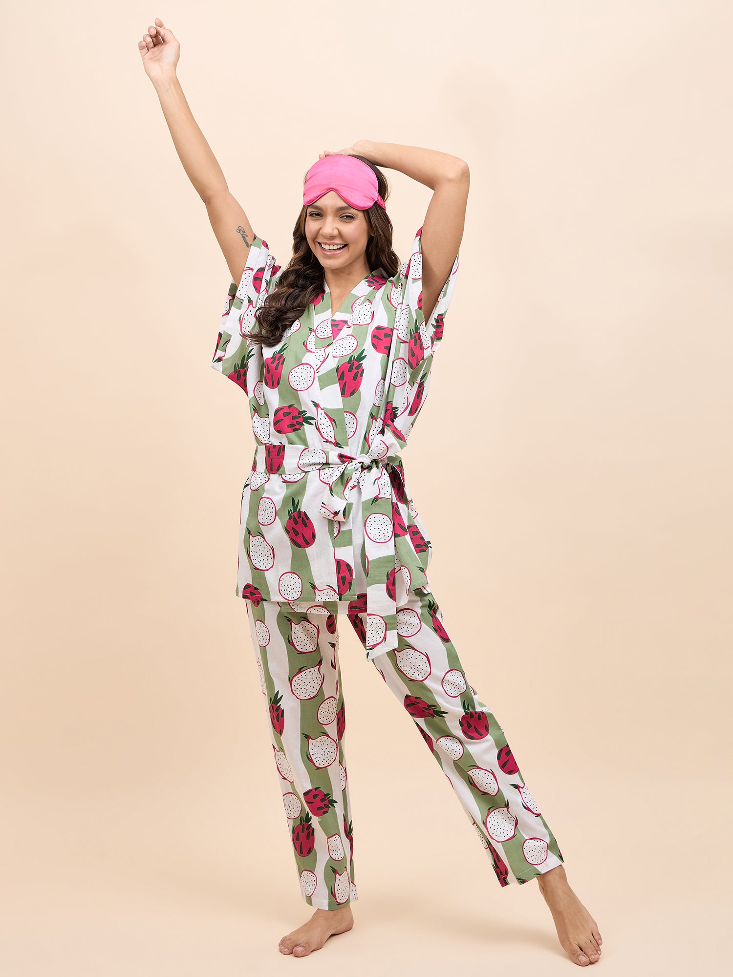 Kurta Pyjama with Kaftan Set