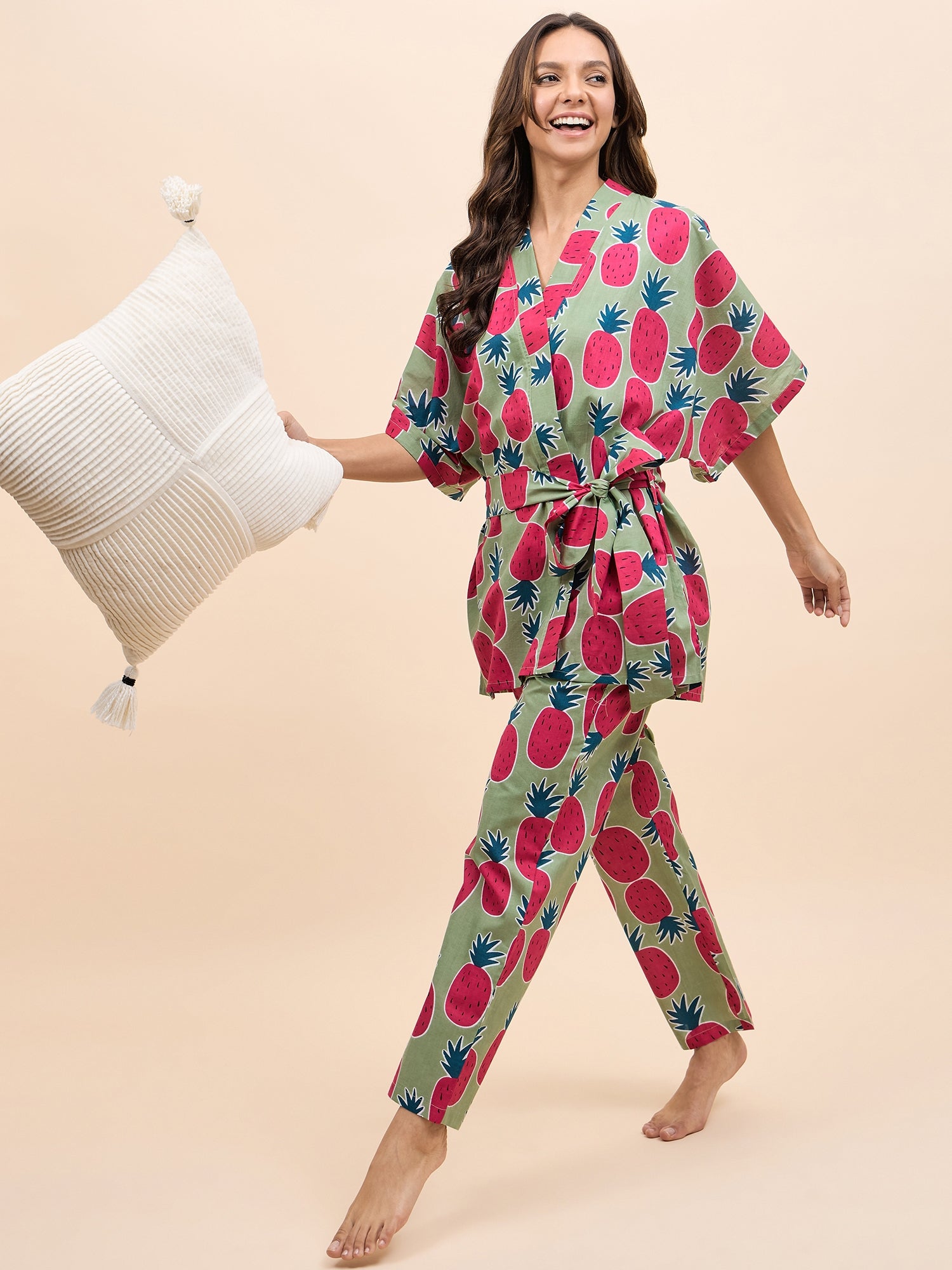 Kurta Pyjama with Kaftan Set