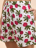 Kurta Shorts Set in Pink color Fruit Print