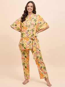 Kurta Pyjama with Kaftan Set