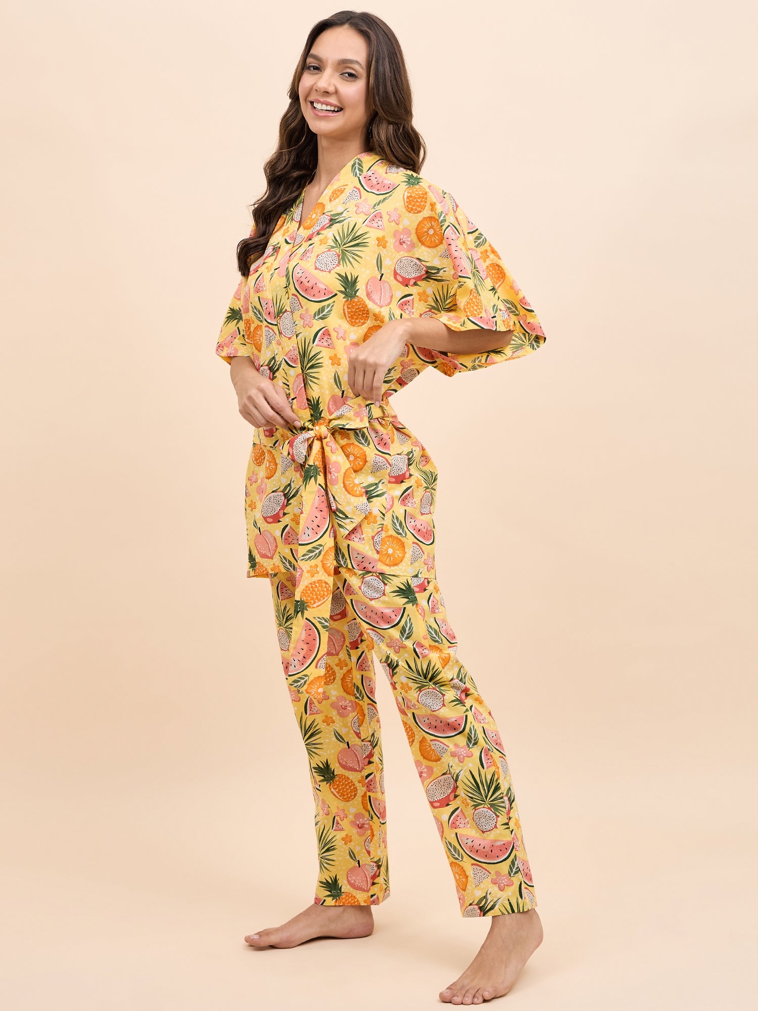 Kurta Pyjama with Kaftan Set