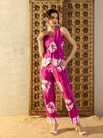 Waist Coat and Pants in Magenta Tie & Dye