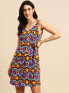 Overlap Mini Dress with side tie up