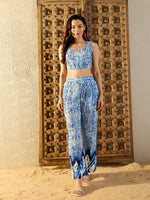 Three piece Co-Ord Set in Blue Tie & Dye