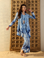 Three piece Co-Ord Set in Blue Tie & Dye