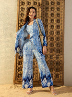 Three piece Co-Ord Set in Blue Tie & Dye
