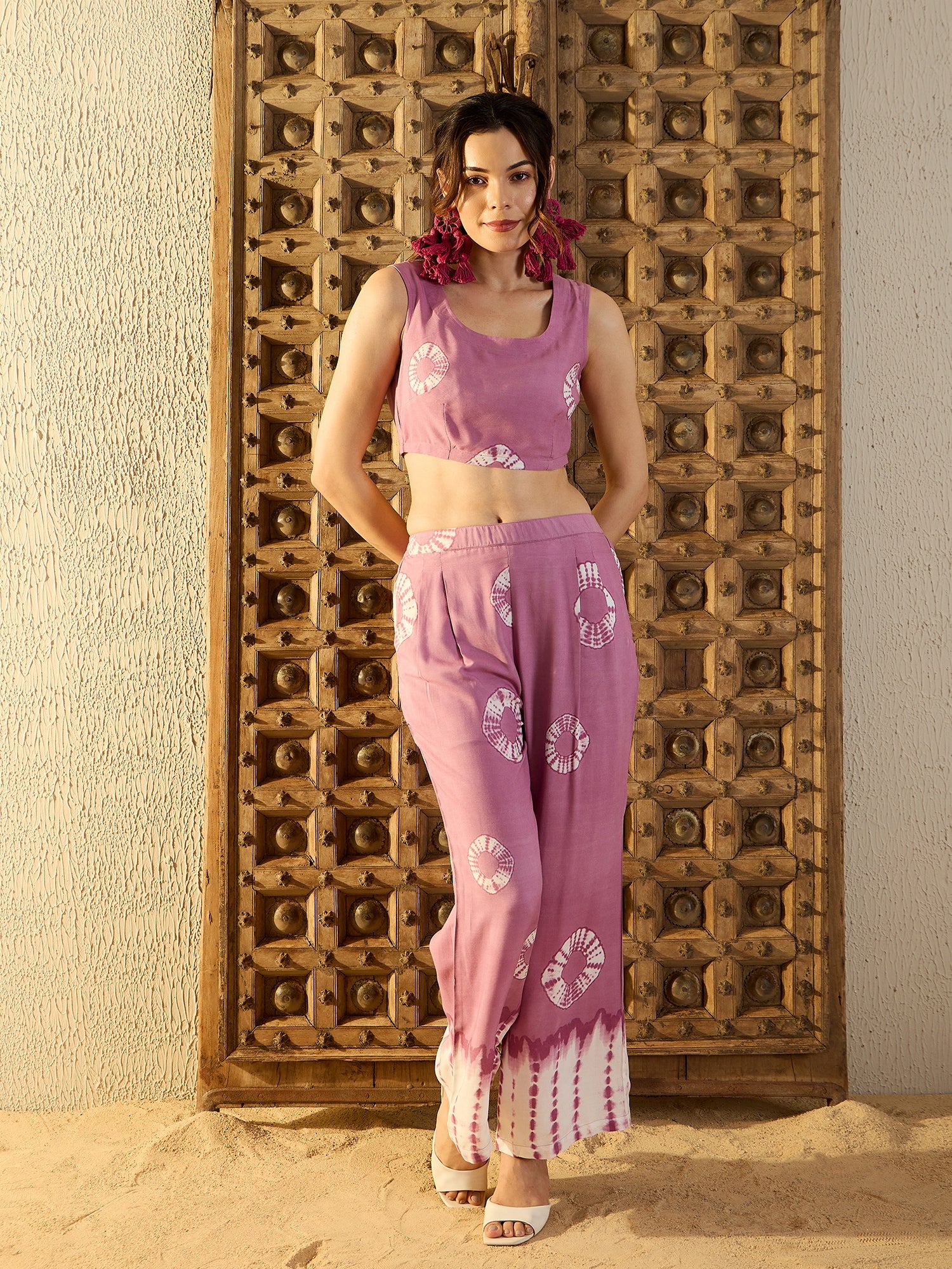 Three piece Co-Ord Set in Lavender Tie & Dye