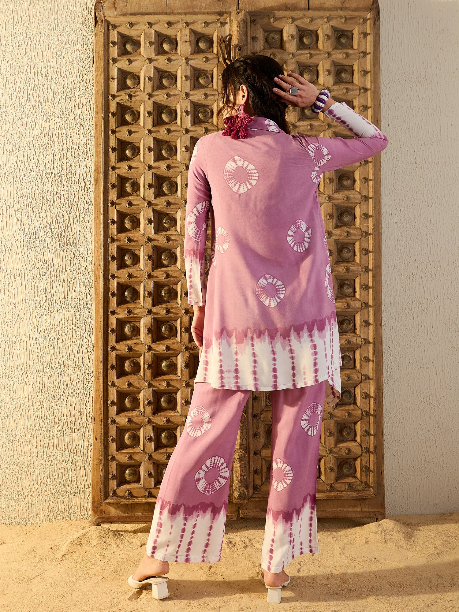 Three piece Co-Ord Set in Lavender Tie & Dye