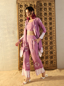 Three piece Co-Ord Set in Lavender Tie & Dye