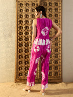Waist Coat and Pants in Magenta Tie & Dye
