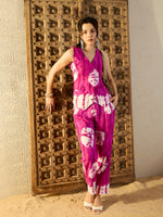 Waist Coat and Pants in Magenta Tie & Dye