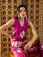 Waist Coat and Pants in Magenta Tie & Dye