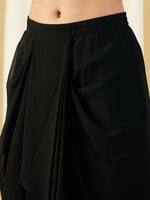 Load image into Gallery viewer, Crop Top with Draped Skirt And Cape
