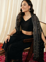 Load image into Gallery viewer, Crop Top with Draped Skirt And Cape
