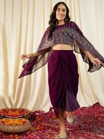 Load image into Gallery viewer, Cape Top with Draped Skirt
