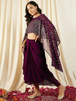 Load image into Gallery viewer, Cape Top with Draped Skirt
