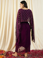 Load image into Gallery viewer, Cape Top with Draped Skirt
