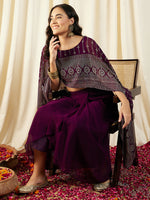 Load image into Gallery viewer, Cape Top with Draped Skirt

