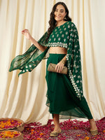 Load image into Gallery viewer, Cape Top with Draped Skirt
