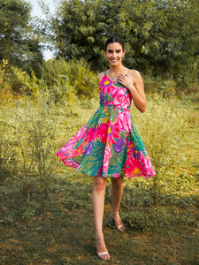 Back tie spaghetti Dress