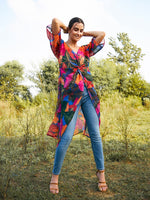 Load image into Gallery viewer, Front twist sheer Long top
