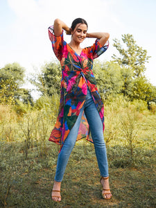Front twist sheer Long top