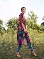 Load image into Gallery viewer, Front twist sheer Long top
