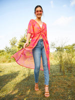 Load image into Gallery viewer, Front twist sheer Long top
