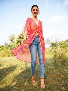Front twist sheer Long top