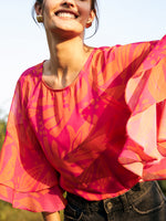 Load image into Gallery viewer, Double layered frill sleeve top
