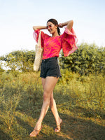 Load image into Gallery viewer, Double layered frill sleeve top
