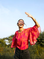 Load image into Gallery viewer, Double layered frill sleeve top
