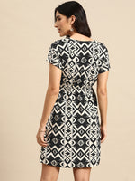 Load image into Gallery viewer, Overlap printed kimono sleeve short dress
