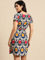 Load image into Gallery viewer, Overlap printed kimono sleeve short dress
