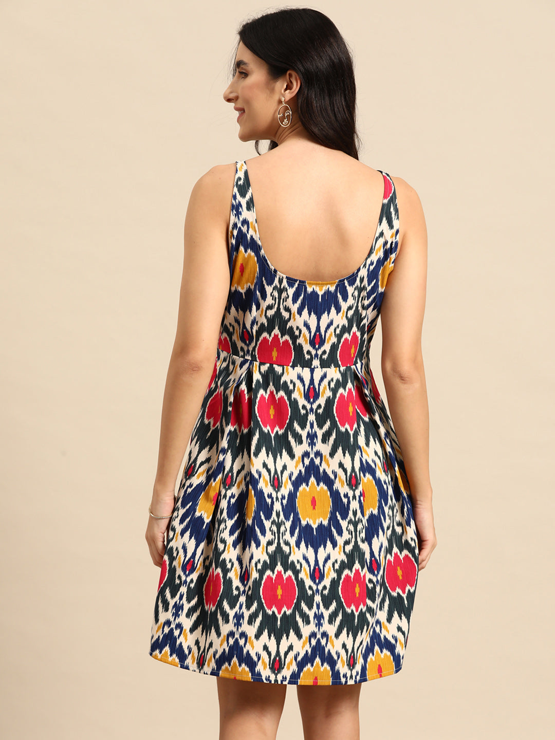 Box Pleated Mini Dress