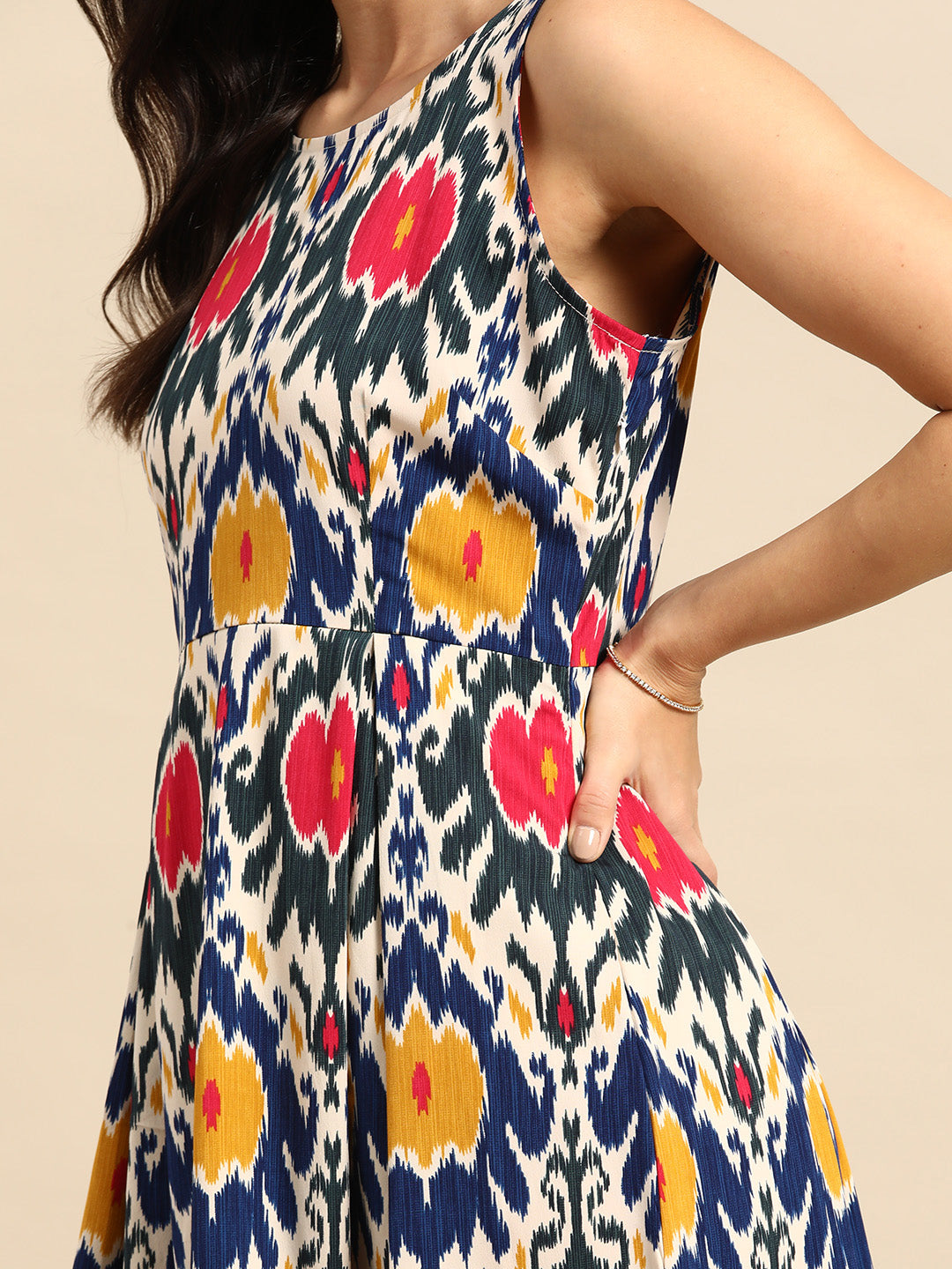 Box Pleated Mini Dress