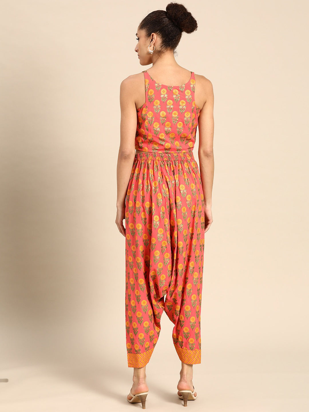 Crop top with dhoti pants