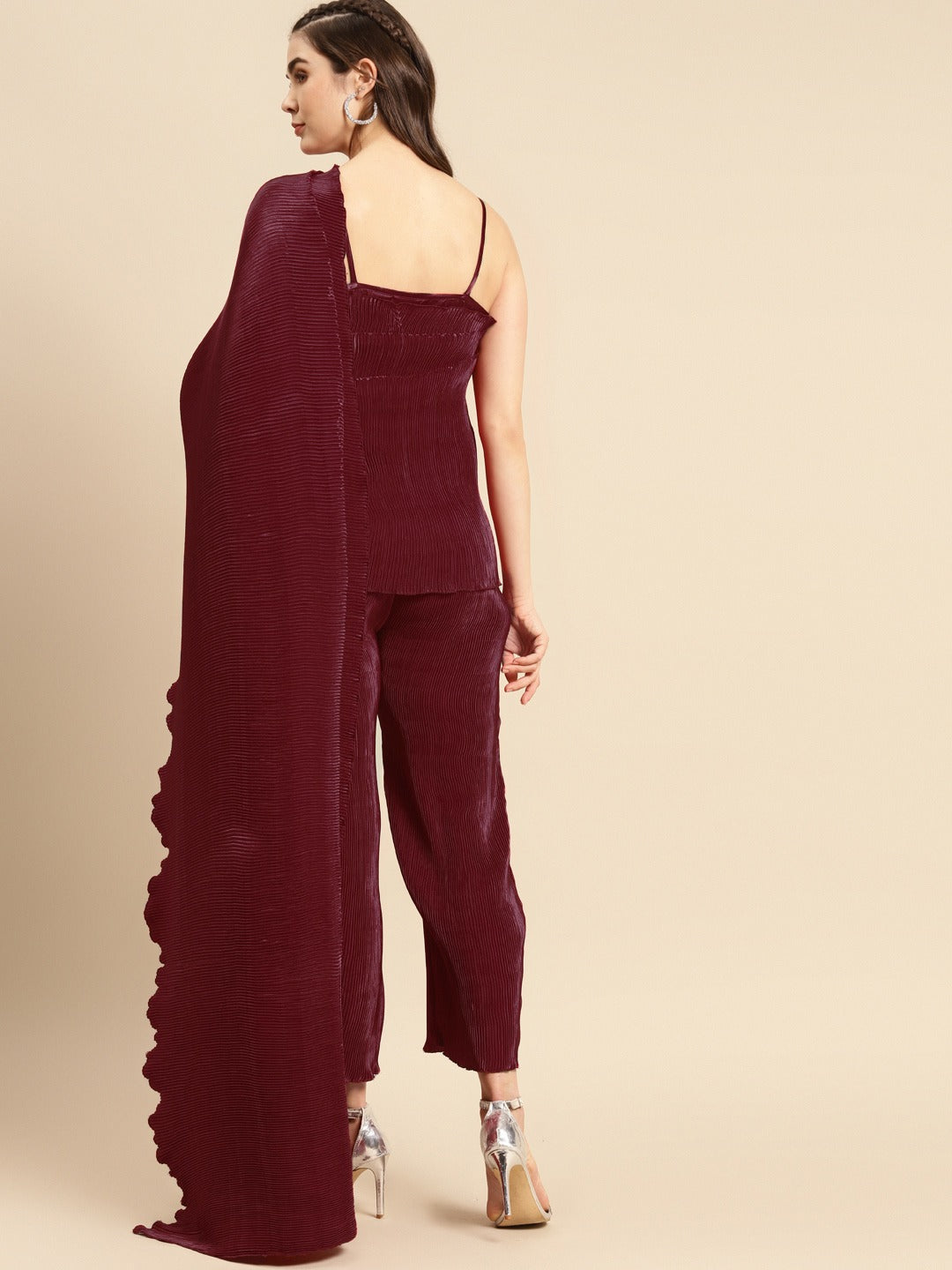 Jumpsuit with a dupatta Drape