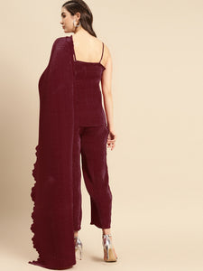 Jumpsuit with a dupatta Drape
