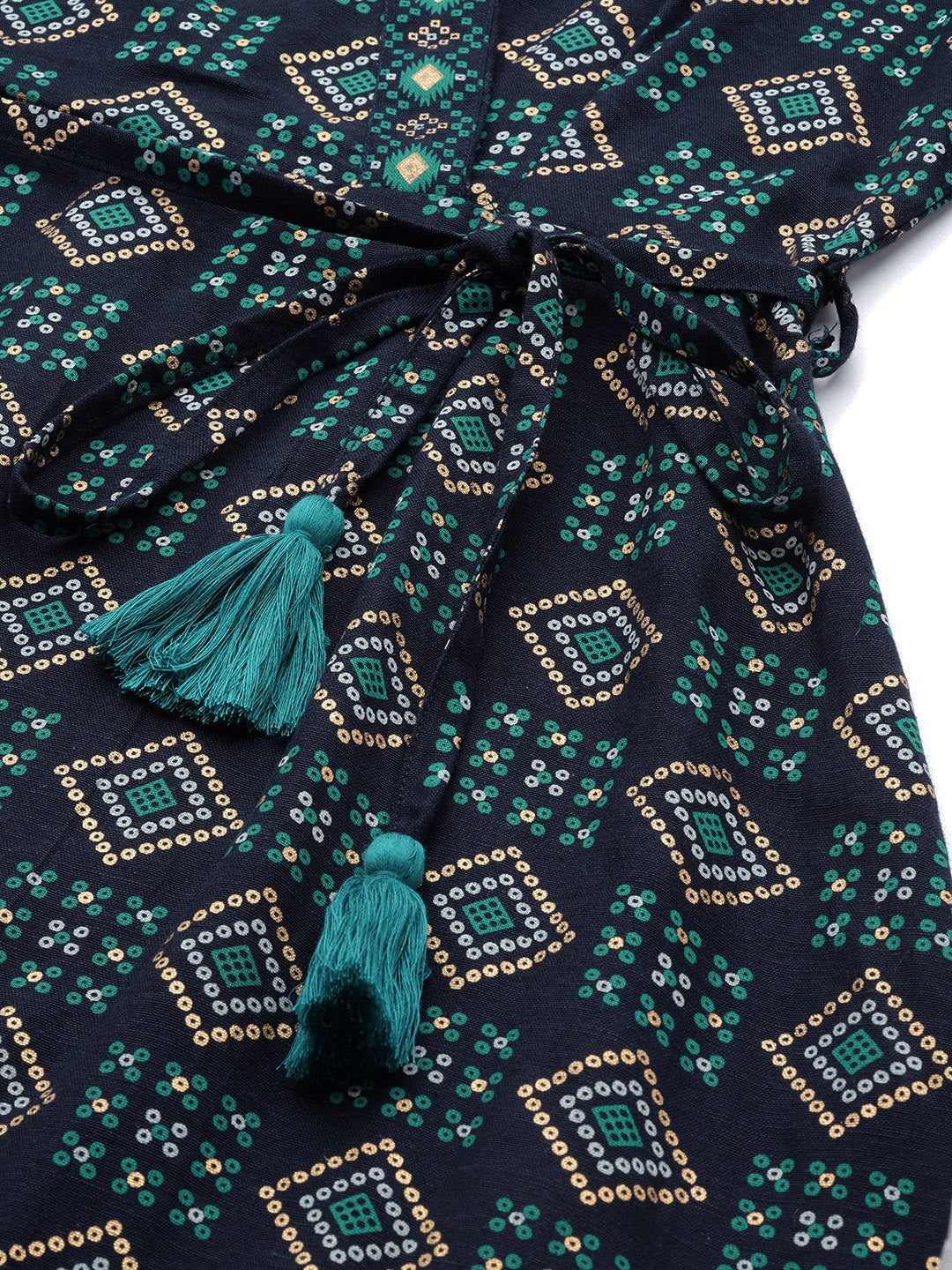 Overlap neck dhoti jumpsuit