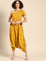 Load image into Gallery viewer, One shoulder dhoti Jumpsuit
