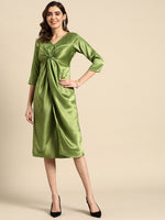 Load image into Gallery viewer, Front Twist Midi Dress
