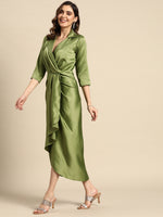 Shirt Dress with front Drape