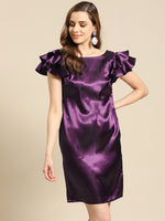 Load image into Gallery viewer, Frill Sleeve Shift dress
